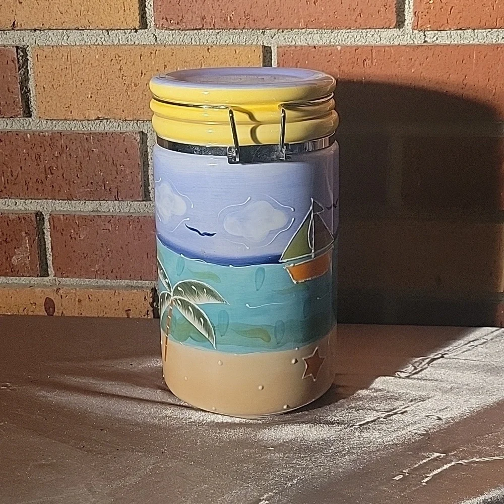 Biscayne Bay Collection Ceramic Locking Canister